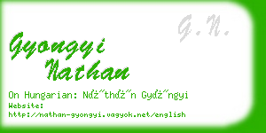 gyongyi nathan business card